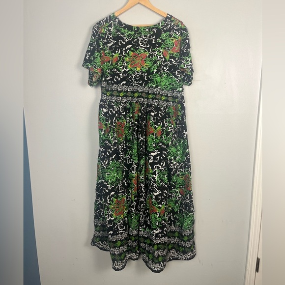 Only necessities Long Crinkle Cotton Lounger in Black Batik size 18-20 - Picture 6 of 7